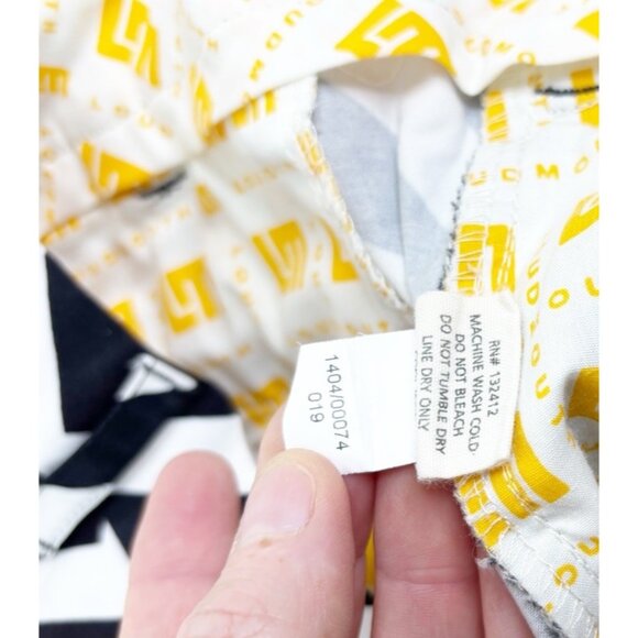 Loudmouth Sz 36 Golf Shorts Black & White Zig Zag Bold Print Cotton/Spandex EUC - Picture 8 of 11